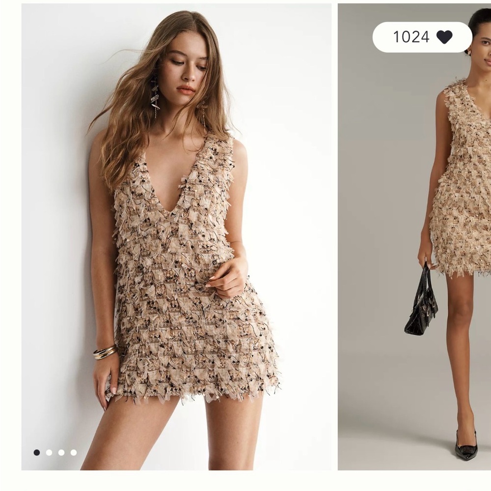 Anthropologie textured mini dress